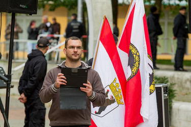 NPD Kundgebung in Hellersdorf, Berlin