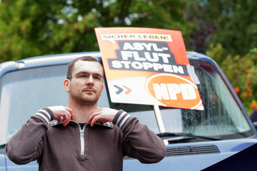 NPD Kundgebung in Hellersdorf, Berlin