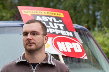 NPD Kundgebung in Hellersdorf, Berlin