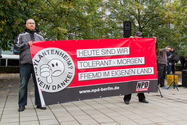 NPD Kundgebung in Hellersdorf, Berlin