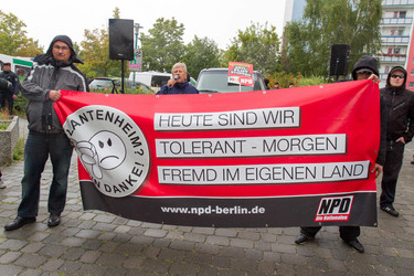 NPD Kundgebung in Hellersdorf, Berlin