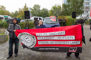 NPD Kundgebung in Hellersdorf, Berlin
