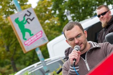 NPD Kundgebung in Hellersdorf, Berlin