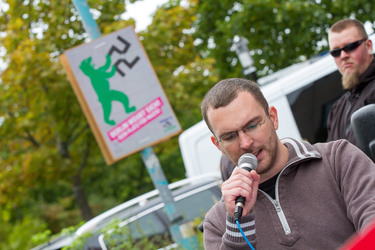 NPD Kundgebung in Hellersdorf, Berlin