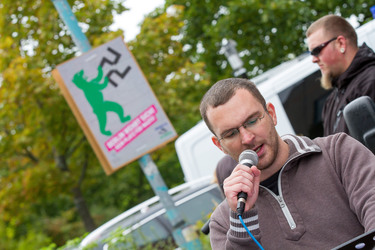 NPD Kundgebung in Hellersdorf, Berlin