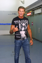 Ankunft von David Hasselhoff am Flughafen Tegel, Berlin