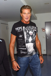 Ankunft von David Hasselhoff am Flughafen Tegel, Berlin