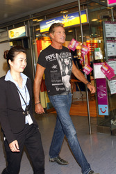 Ankunft von David Hasselhoff am Flughafen Tegel, Berlin