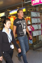 Ankunft von David Hasselhoff am Flughafen Tegel, Berlin