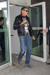 Ankunft von David Hasselhoff am Flughafen Tegel, Berlin