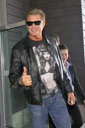 Ankunft von David Hasselhoff am Flughafen Tegel, Berlin