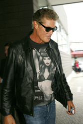 Ankunft von David Hasselhoff am Flughafen Tegel, Berlin