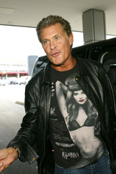 Ankunft von David Hasselhoff am Flughafen Tegel, Berlin