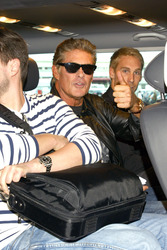 Ankunft von David Hasselhoff am Flughafen Tegel, Berlin