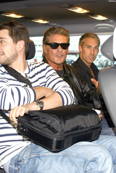 Ankunft von David Hasselhoff am Flughafen Tegel, Berlin