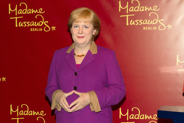 Enthüllung der Wachsfigur von Angela Merkel, Berlin