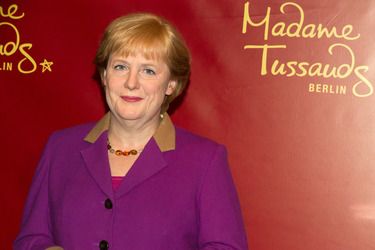 Enthüllung der Wachsfigur von Angela Merkel, Berlin
