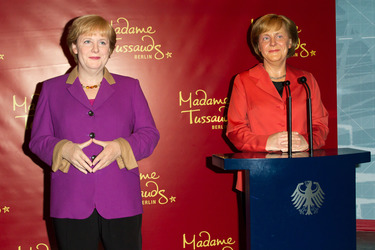 Enthüllung der Wachsfigur von Angela Merkel, Berlin