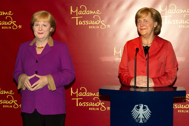 Enthüllung der Wachsfigur von Angela Merkel, Berlin