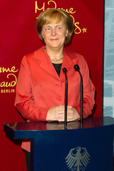 Enthüllung der Wachsfigur von Angela Merkel, Berlin