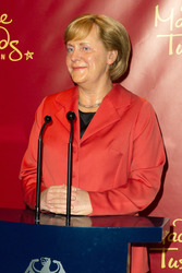 Enthüllung der Wachsfigur von Angela Merkel, Berlin