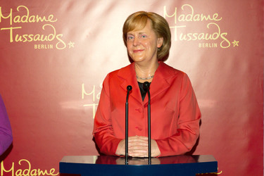 Enthüllung der Wachsfigur von Angela Merkel, Berlin
