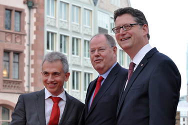Peter Feldmann, Peer Steinbrück, Thorsten Schäfer-Gümbel