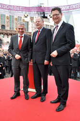 Peter Feldmann, Peer Steinbrück, Thorsten Schäfer-Gümbel