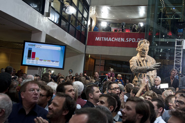 SPD Wahlabend zur Bundestagswahl im Willy-Brandt-Haus, Berlin