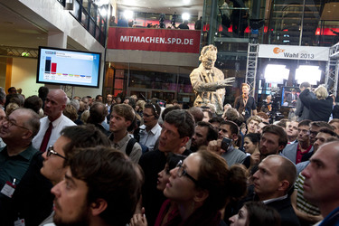 SPD Wahlabend zur Bundestagswahl im Willy-Brandt-Haus, Berlin
