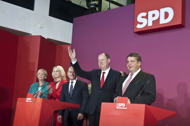 SPD Wahlabend zur Bundestagswahl im Willy-Brandt-Haus, Berlin