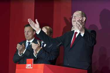 SPD Wahlabend zur Bundestagswahl im Willy-Brandt-Haus, Berlin