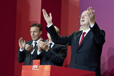 SPD Wahlabend zur Bundestagswahl im Willy-Brandt-Haus, Berlin