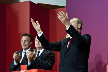 SPD Wahlabend zur Bundestagswahl im Willy-Brandt-Haus, Berlin