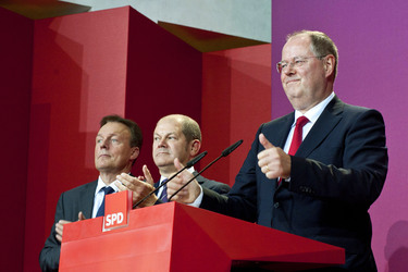 SPD Wahlabend zur Bundestagswahl im Willy-Brandt-Haus, Berlin