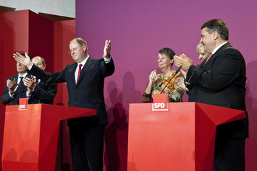 SPD Wahlabend zur Bundestagswahl im Willy-Brandt-Haus, Berlin