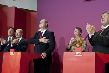 SPD Wahlabend zur Bundestagswahl im Willy-Brandt-Haus, Berlin