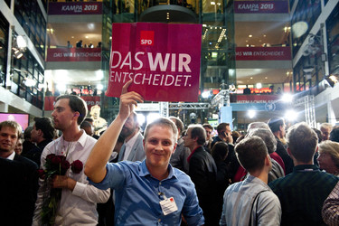 SPD Wahlabend zur Bundestagswahl im Willy-Brandt-Haus, Berlin