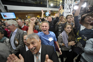 SPD Wahlabend zur Bundestagswahl im Willy-Brandt-Haus, Berlin