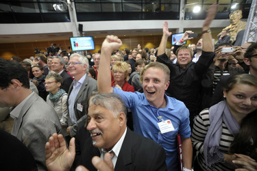SPD Wahlabend zur Bundestagswahl im Willy-Brandt-Haus, Berlin