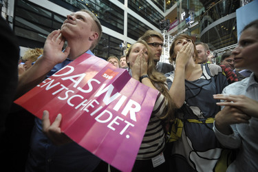 SPD Wahlabend zur Bundestagswahl im Willy-Brandt-Haus, Berlin