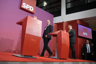 SPD Wahlabend zur Bundestagswahl im Willy-Brandt-Haus, Berlin
