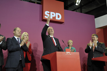 SPD Wahlabend zur Bundestagswahl im Willy-Brandt-Haus, Berlin
