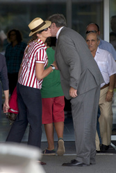 King Juan Carlos erhält Besuch im Quiron Hospital, Pozuelo de Alarcon