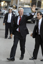 Bill Clinton besucht die 'Late Show with David Letterman', New York