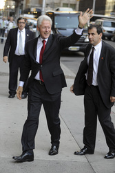 Bill Clinton besucht die 'Late Show with David Letterman', New York