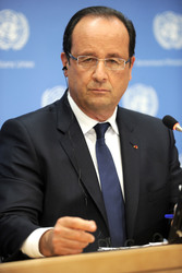 Francois Hollande Pressekonferenz, New York