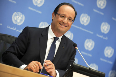 Francois Hollande Pressekonferenz, New York