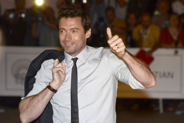Ankunft von Hugh Jackman am Hotel beim San Sebastian Film Festival 2013