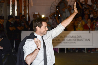 Ankunft von Hugh Jackman am Hotel beim San Sebastian Film Festival 2013